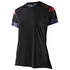 Troy Lee Designs Womens Lilium Short Sleeve Jersey (Rugby Black) (M) - 357527003