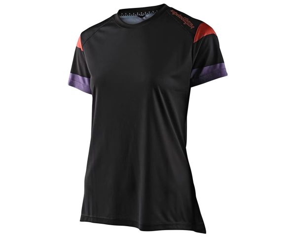 Troy Lee Designs Womens Lilium Short Sleeve Jersey (Rugby Black) (M) - 357527003