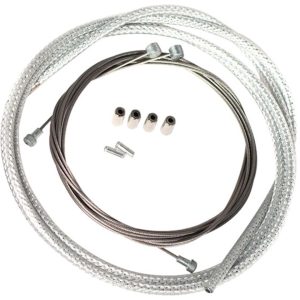 Velo Orange Metallic Braid Derailleur Cable Kit (Silver) (1500/2100mm) - CA-0004