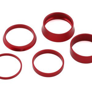 White Industries Headset Spacers (Red) (1-1/8") - HSSPKITRD