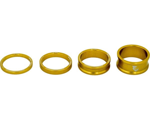 Wolf Tooth Components 1 1/8" Headset Spacer Kit (Gold) (3, 5, 10, 15mm) - SPACER-GLD-KIT1