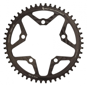 Wolf Tooth Components | 110 BCD Cyclocross & Road Chainrings | Black | 36T | Aluminum