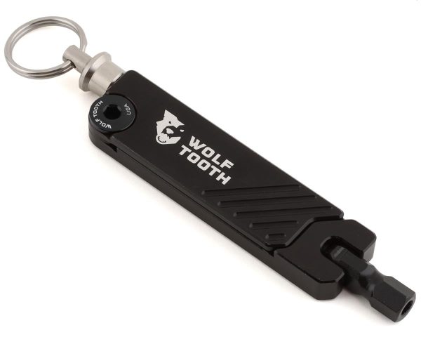 Wolf Tooth Components 6-Bit Hex Wrench Multi-Tool With Key Chain (Black) - 6-BIT-KR-BLK