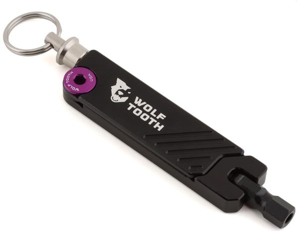 Wolf Tooth Components 6-Bit Hex Wrench Multi-Tool With Key Chain (Purple) - 6-BIT-KR-PRP