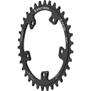 Wolf Tooth Components CAMO Aluminum Round Chainring (Black) (Drop-Stop A) (Single) (3... - CAMO-AL34