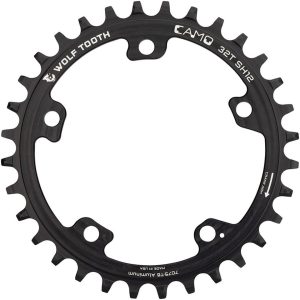 Wolf Tooth Components CAMO Aluminum Round Chainring (Black) (Drop-Stop ST) (Sing... - CAMO-AL32-SH12