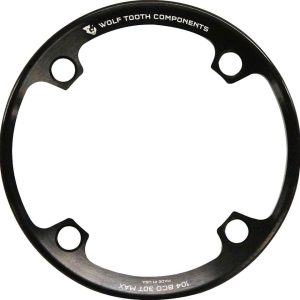 Wolf Tooth Components Chainring Bash Guard (Black) (104mm BCD) (26-30T) - BR104-2630
