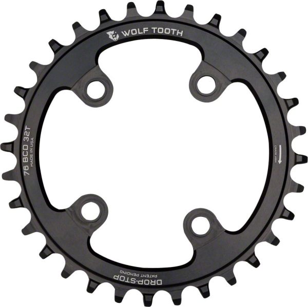 Wolf Tooth Components Drop-Stop Chainring: 32T x 76