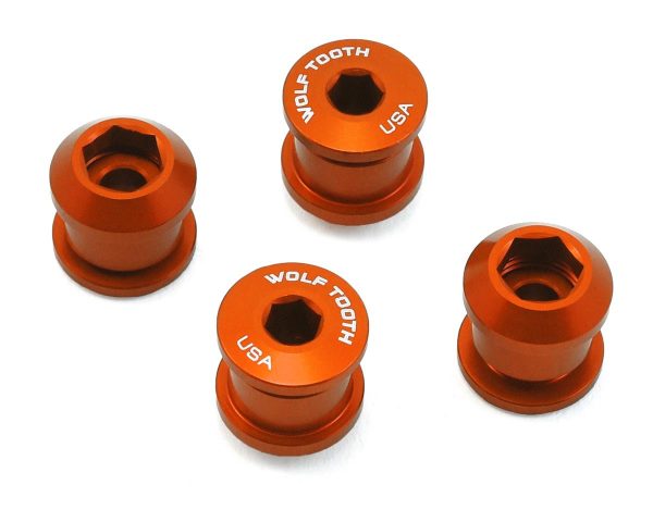 Wolf Tooth Components Dual Hex Fitting Chainring Bolts (Orange) (6mm) (4 Pack) (For ... - 4CBCN06ORG