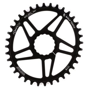 Wolf Tooth Components Elliptical Direct Mount Chainring (Black) (Drop-Stop A) (S... - OVAL-RFC36-BST