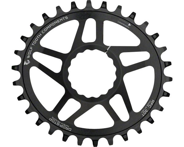 Wolf Tooth Components Elliptical Direct Mount Chainring (Black) (Drop-Stop A) (Singl... - OVAL-RFC32