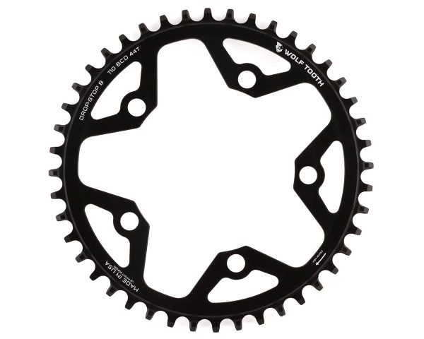 Wolf Tooth Components Gravel/CX/Road Chainring (Black) (Drop-Stop B) (Single) (110mm B... - 11044-FT
