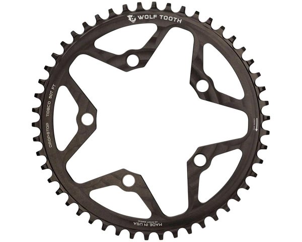 Wolf Tooth Components Gravel/CX/Road Chainring (Black) (Drop-Stop B) (Single) (110mm B... - 11050-FT