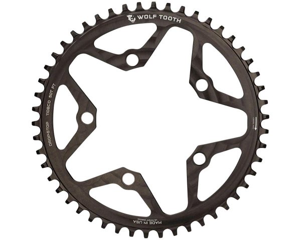 Wolf Tooth Components Gravel/CX/Road Chainring (Black) (Drop-Stop B) (Single) (110mm B... - 11052-FT