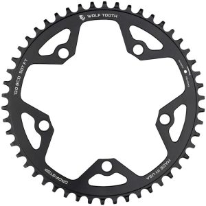 Wolf Tooth Components Gravel/CX/Road Chainring (Black) (Drop-Stop B) (Single) (130mm B... - 13046-FT