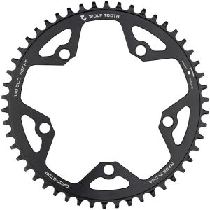 Wolf Tooth Components Gravel/CX/Road Chainring (Black) (Drop-Stop B) (Single) (130mm B... - 13050-FT