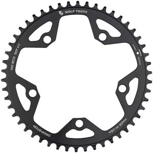 Wolf Tooth Components Gravel/CX/Road Chainring (Black) (Drop-Stop B) (Single) (130mm B... - 13052-FT