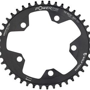 Wolf Tooth Components Gravel/CX/Road Elliptical Chainring (Black) (110mm BCD) (Dr... - OVAL-11040-FT