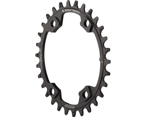 Wolf Tooth Components PowerTrac Elliptical Chainring (Black) (Drop-Stop A) (Single)... - OVAL-M8K-30