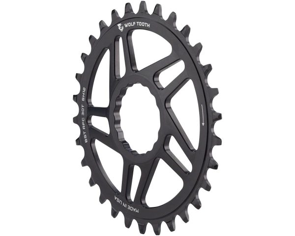 Wolf Tooth Components Race Face Cinch Direct Mount Chainring (Black) (Drop-Stop ... - RFC30-BST-SH12