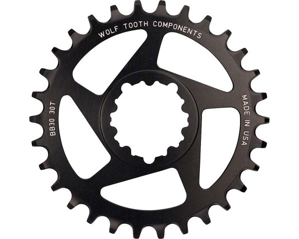 Wolf Tooth Components SRAM Direct Mount Chainrings (Black) (Drop-Stop A) (Single) (0mm O... - BB3030