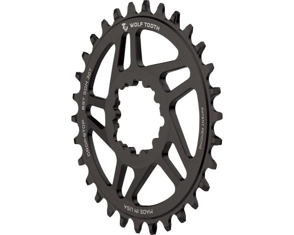 Wolf Tooth Components SRAM Direct Mount Chainrings (Black) (Drop-Stop A) (Single) (3m... - SDM30-BST