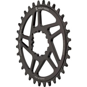 Wolf Tooth Components SRAM Direct Mount Chainrings (Black) (Drop-Stop A) (Single) (3m... - SDM34-BST