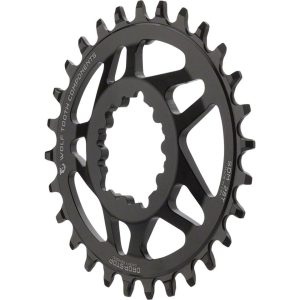 Wolf Tooth Components SRAM Direct Mount Elliptical Chainring (Black) (Drop-Stop A) (... - OVAL-SDM28