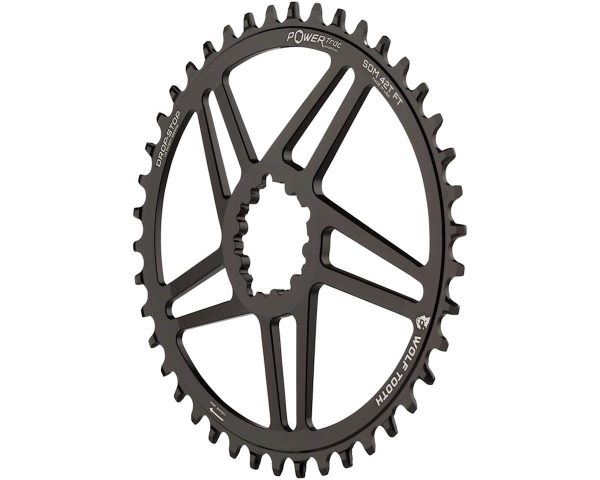 Wolf Tooth Components SRAM Direct Mount Elliptical Chainring (Black) (Drop-Stop B... - OVAL-SDM38-FT