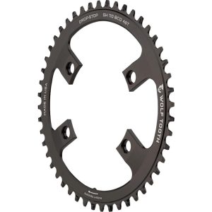 Wolf Tooth Components Shimano 4-Bolt Chainring (Black) (Drop-Stop B) (Single) (48T) (11... - SH11048
