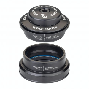 Wolf Tooth Components | ZS44/EC49 GeoShift Performance Angle Headset | Black | ZS44/EC49, Short