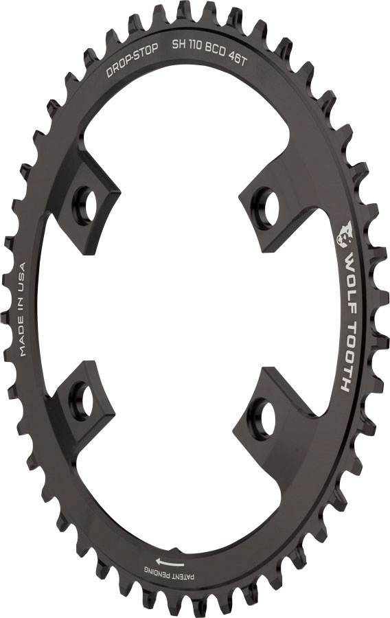 Wolf Tooth Drop-Stop Chainring: 46T x 110 Shimano Asymmetric