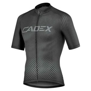 Cadex Short Sleeve Jersey (Black/Gray Dot Fade) (XS) - 850004064