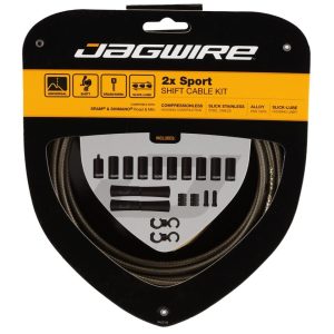 Jagwire 2x Sport Shift Cable Kit (Carbon Silver) (Shimano/SRAM) (1.1mm) (1500/2300mm) (C... - UCK326