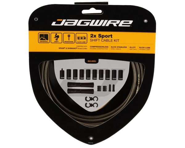 Jagwire 2x Sport Shift Cable Kit (Carbon Silver) (Shimano/SRAM) (1.1mm) (1500/2300mm) (C... - UCK326