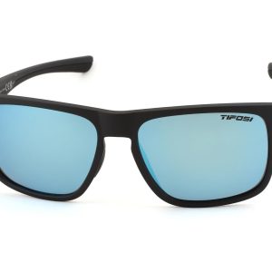 Tifosi Swick Sunglasses (Blackout) (Sky Blue Polarized Lenses) - 1520510548
