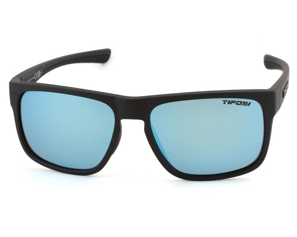 Tifosi Swick Sunglasses (Blackout) (Sky Blue Polarized Lenses) - 1520510548