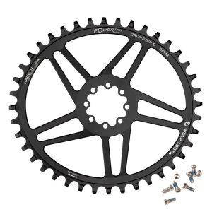 Wolf Tooth Components SRAM 8-Bolt Direct Mount Elliptical Chainring (Black) (Drop-... - OVAL-SDM8-38