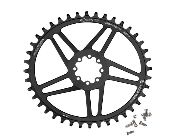 Wolf Tooth Components SRAM 8-Bolt Direct Mount Elliptical Chainring (Black) (Drop-... - OVAL-SDM8-38