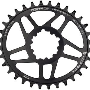 Wolf Tooth Components SRAM Direct Mount Elliptical Chainring (Black) (Drop-... - OVAL-SDM34-BST-SH12