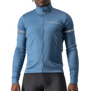 Castelli Fondo 2 Long Sleeve Cycling Jersey - AW22 - Steel Blue / Blue Reflex / Small