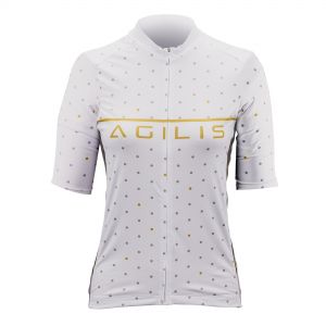 Agilis Female Short Sleeve Jersey - White Black L