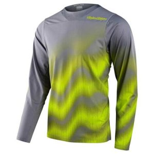 Troy Lee Designs Skyline Chill Long Sleeve Jersey - Waves Light Grey / Small