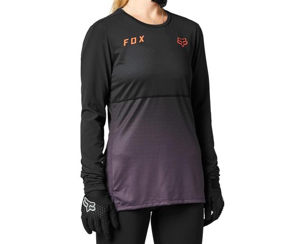 Fox Racing Women's Flexair Long Sleeve Jersey (Black/Purple) (XL) - 27441-166XL