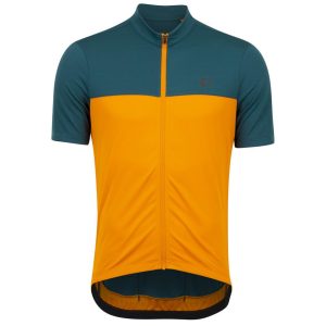 Pearl Izumi Quest Short Sleeve Jersey (Sunfire/Dark Spruce) (S) - 11122103HE2S