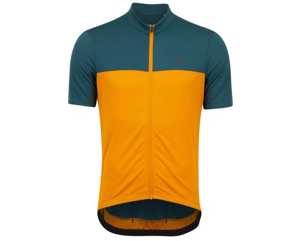 Pearl Izumi Quest Short Sleeve Jersey (Sunfire/Dark Spruce) (S) - 11122103HE2S