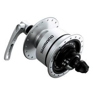 Shimano DH-3N72 Dynamo Front Hub (Silver) (QR x 100mm) (32H) - EDH3N72BS