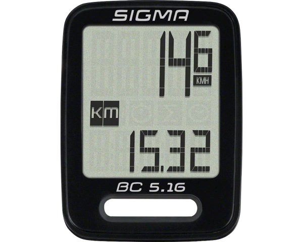 Sigma BC 5.16 Bike Computer (Black) (Wired) - 05160