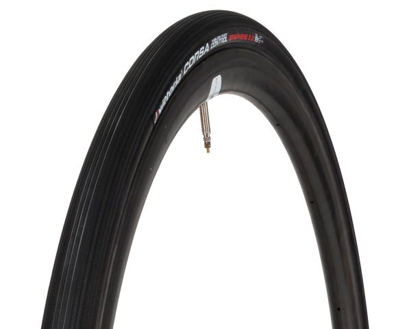 Vittoria Corsa Control TLR Tubeless Road Tire (Black) (700c / 622 ISO) (25mm) (Folding... - 11A00105