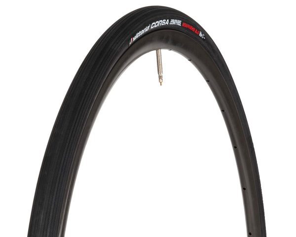Vittoria Corsa Control TLR Tubeless Road Tire (Black) (700c / 622 ISO) (28mm) (Folding... - 11A00108